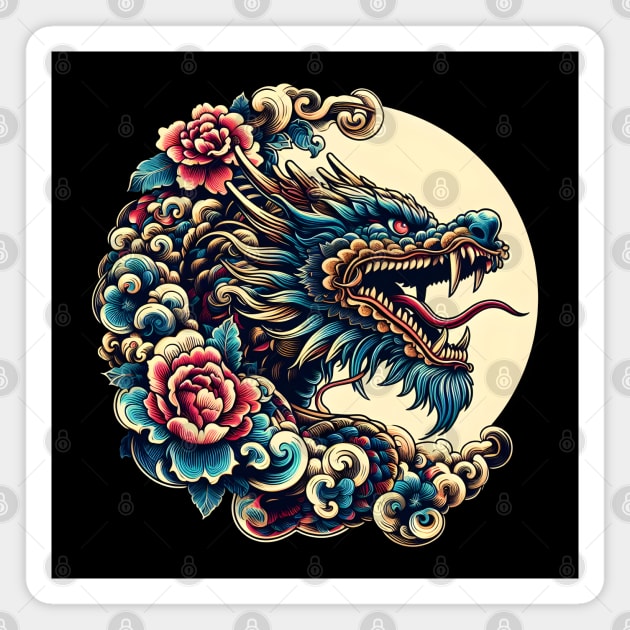 Mystic Dragon Bloom Magnet by MakerMind8.2